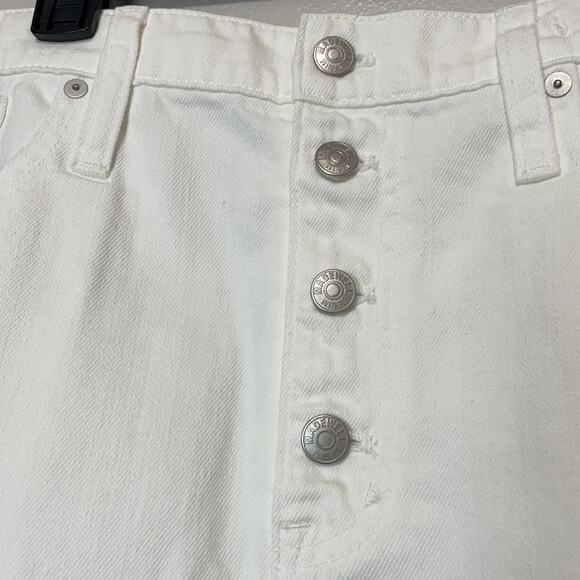 MADEWELL White Rigid Denim A-Line Skirt Size 32 NWT - Picture 2 of 11